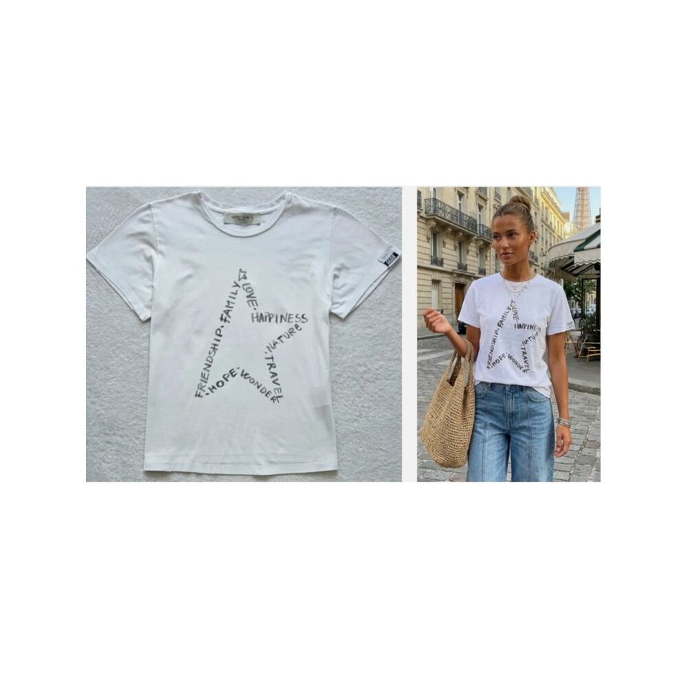 GOLDEN GOOSE Made in Italy moda operandi ania fave staple t-shirt tee goop top m